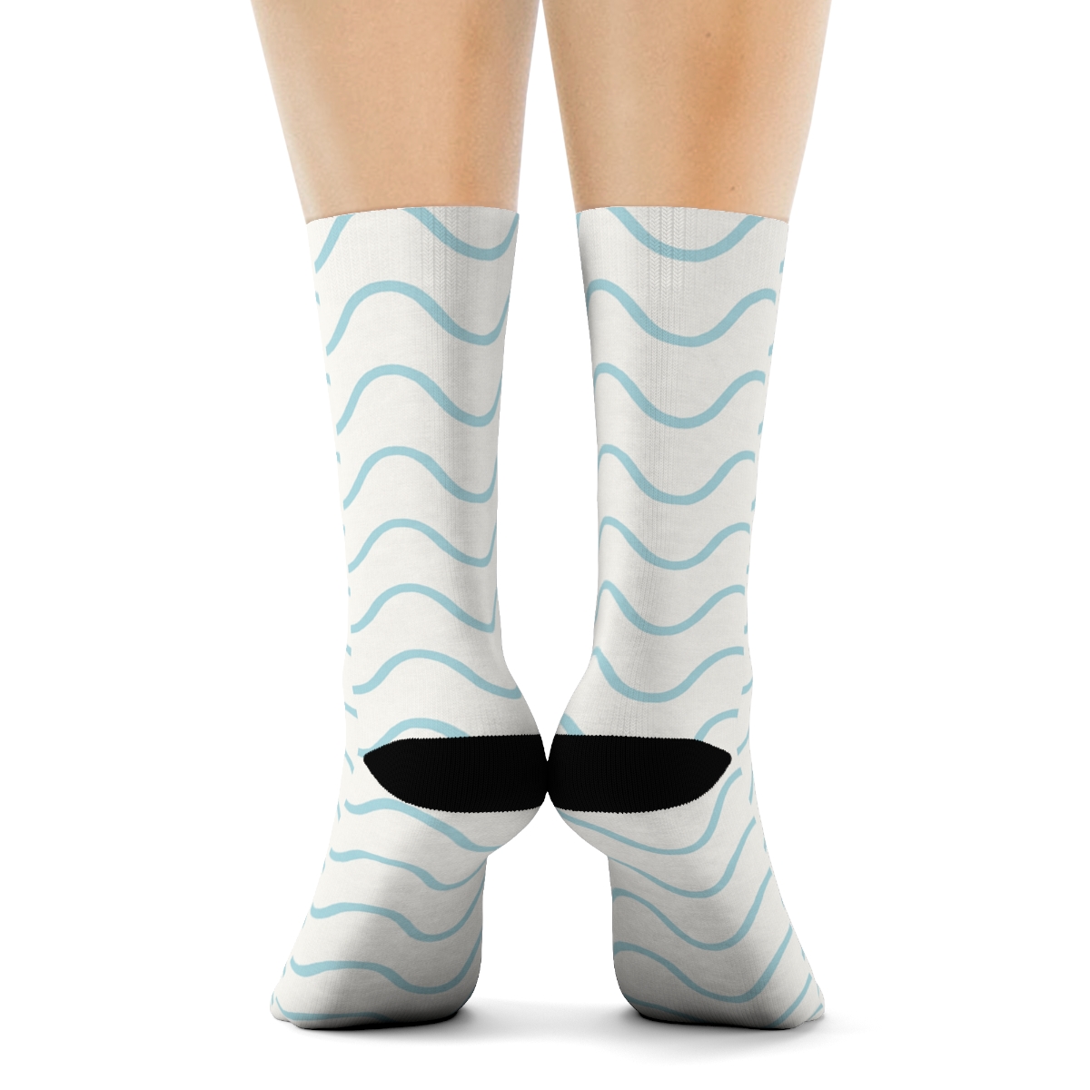 Quiet Wave Repeat stylish athletic crew socks
