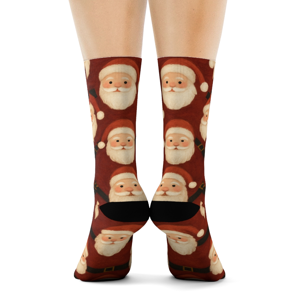 Beard Halo Ring With Santa Focus custom crew socksBeard Halo Ring with Santa Focus Crew Socks - Image 4