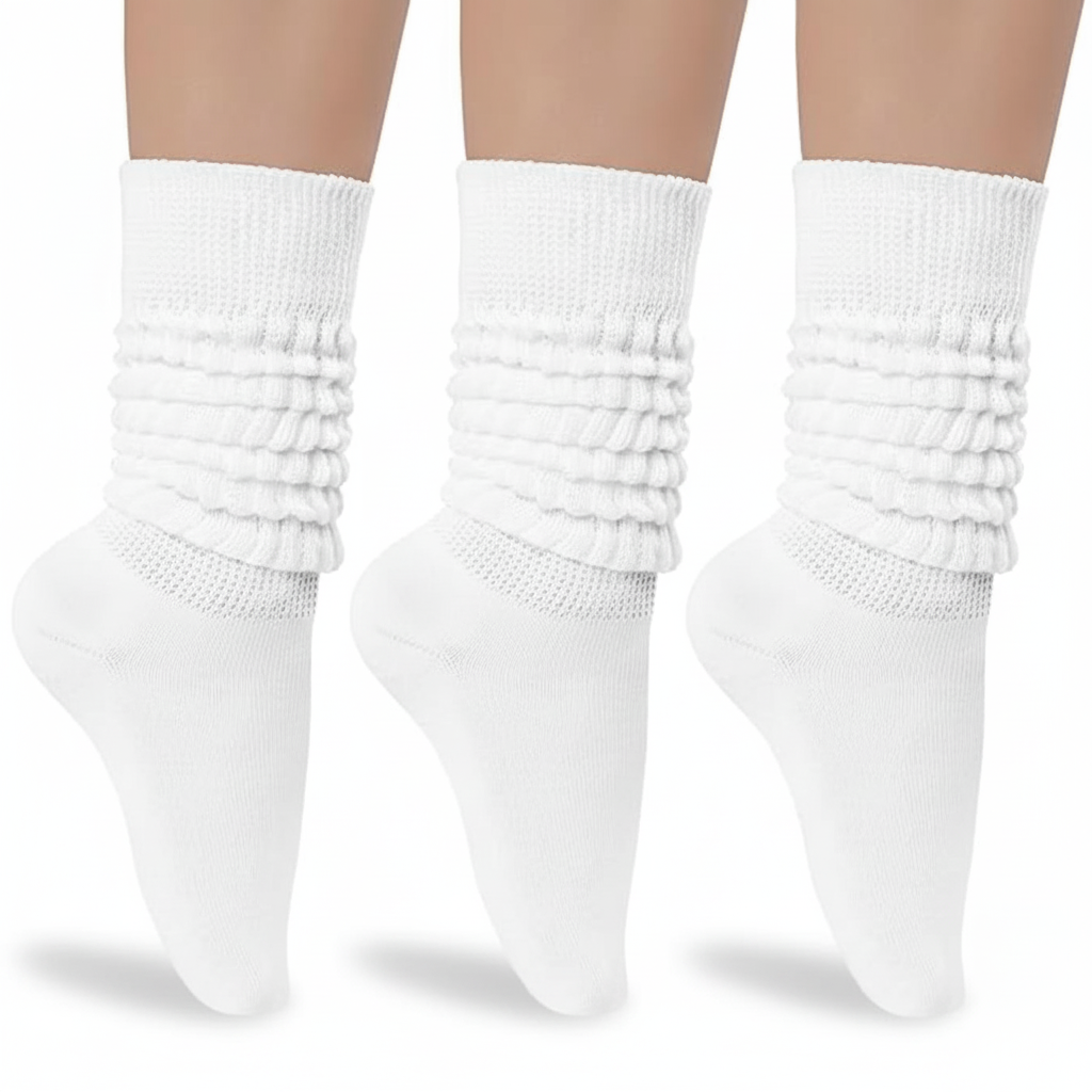 3 Pair Pack Women Knit Slouch Socks