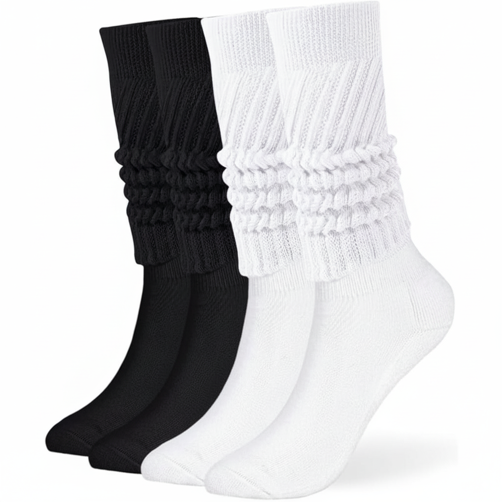 Slouch Socks for Women with Extra Long Knit Design
