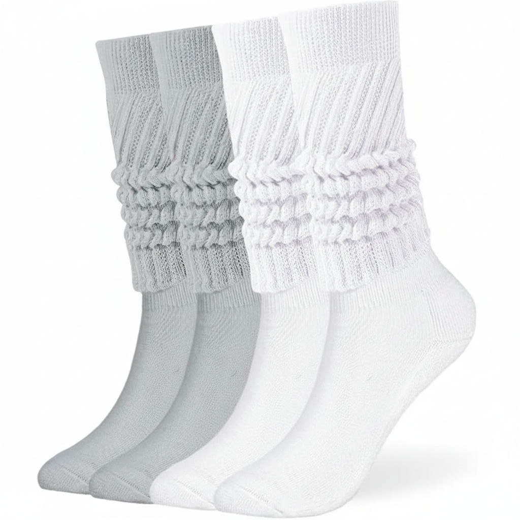 Slouch Socks for Women with Extra Long Knit Design