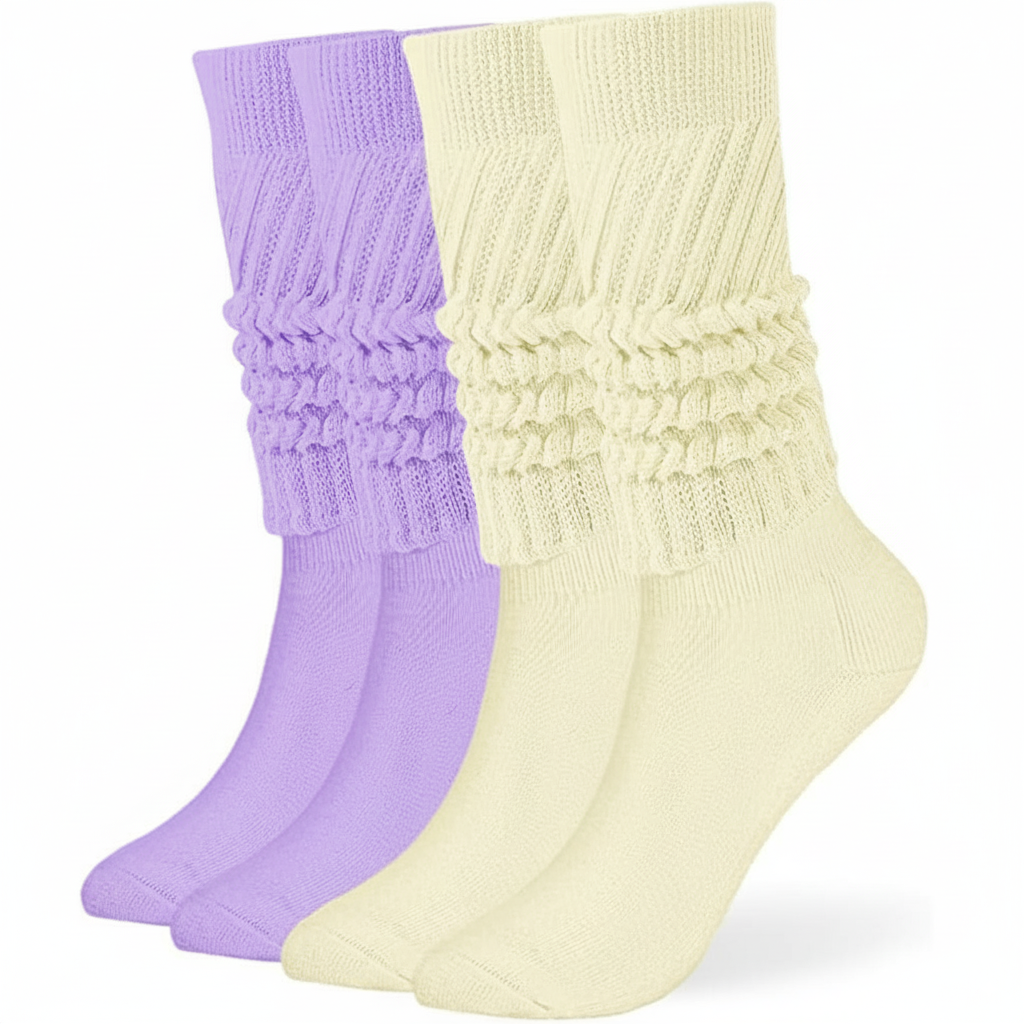 Slouch Socks for Women with Extra Long Knit Design