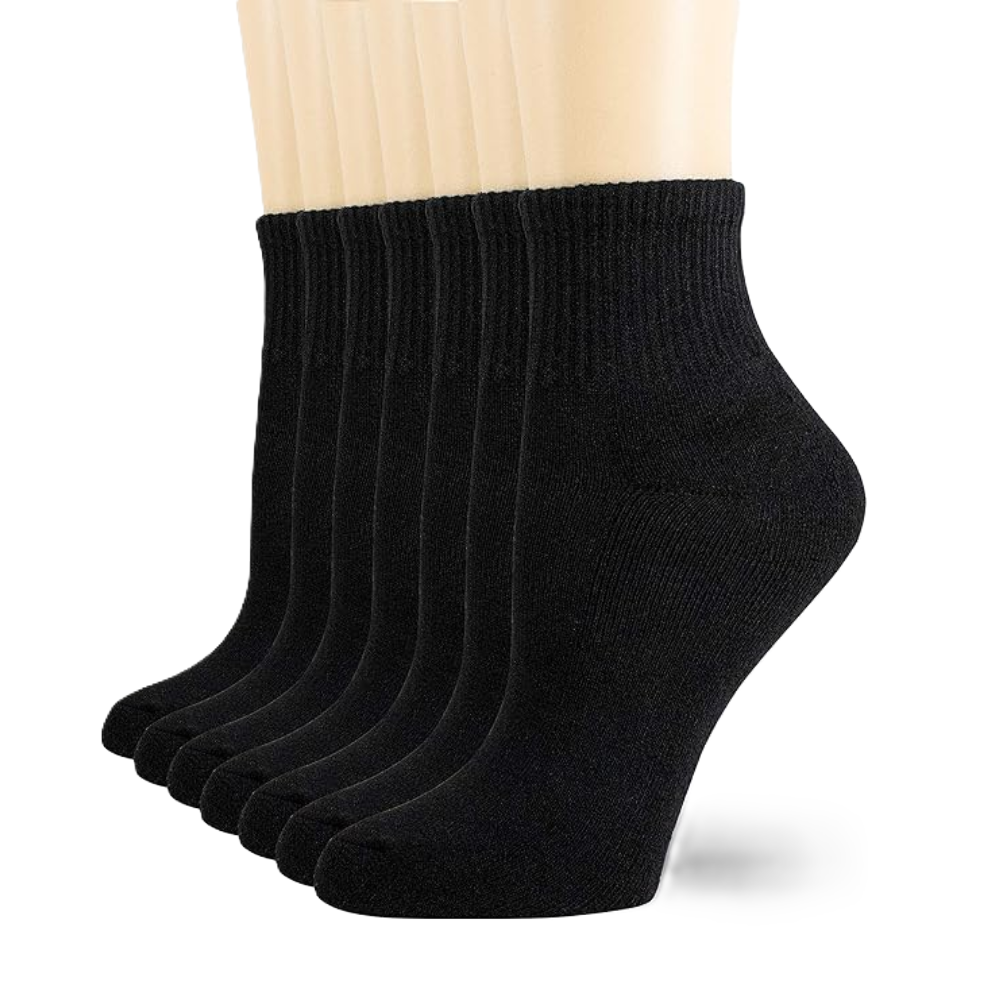 6 Pairs Mini Crew Athletic Socks For Women