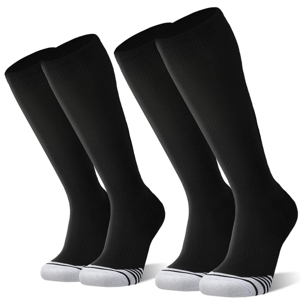 Pack of 2 Baseball Soccer and Softball Over the Calf Knee High Socks for Kids Youth Men and Women