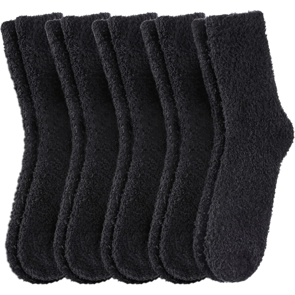 Super Soft Fuzzy Cozy Microfiber Winter Warm Slipper 5 Pair Of Socks
