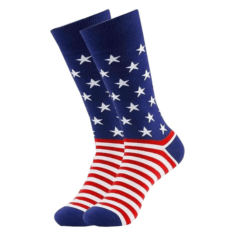 Striped Star Crew Socks