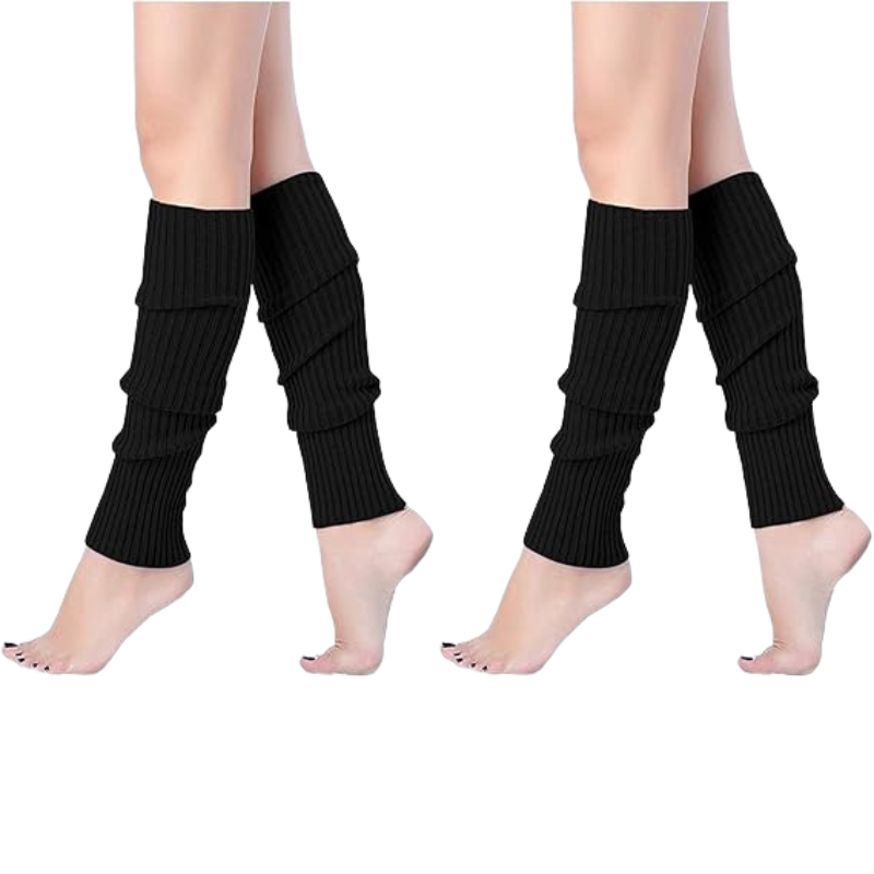 Pack Of 2 Women Juniors Ribbed Leg Warmers