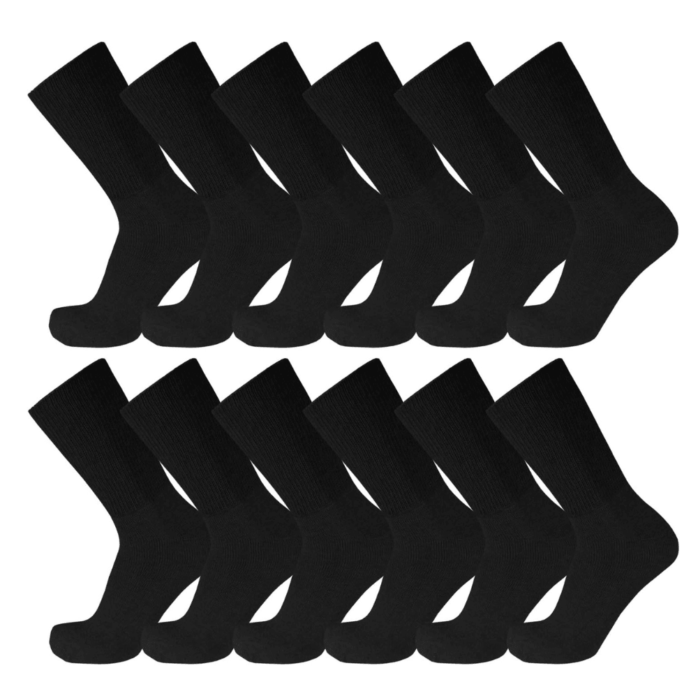 12 Pair Non-Binding Diabetic Socks - Comfort and Support