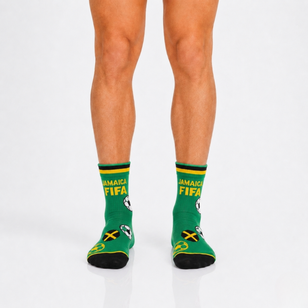 Unisex FIFA 2026 Jamaica Soccer Fan Sports Themed SocksUnisex FIFA 2026 Jamaica Soccer Fan Sports Themed Socks - Image 3