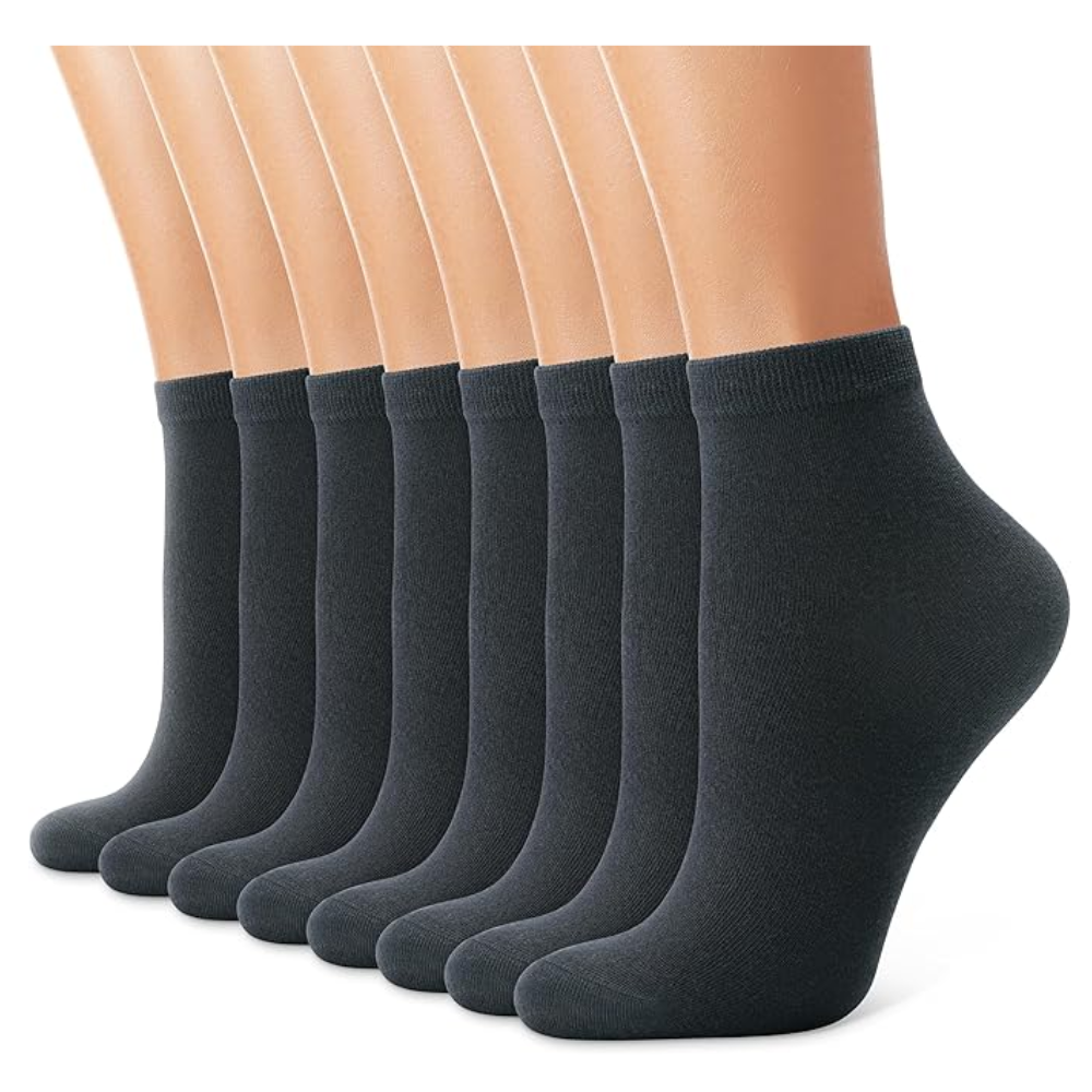 8 Pairs Women Ankle Socks Low Cut Cotton Soft Non Slip Casual