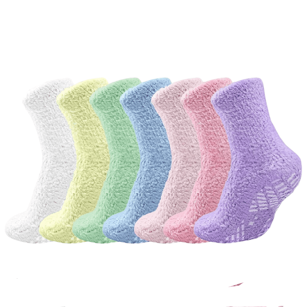 7-Pack Non-Slip Diabetic Socks - Cozy and Comfortable