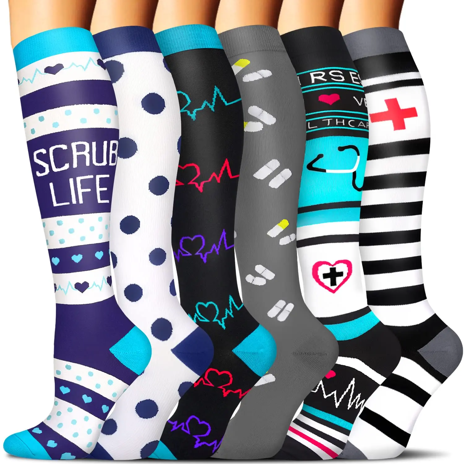 Moisture Wicking Knee High Compression Socks For Men and Women