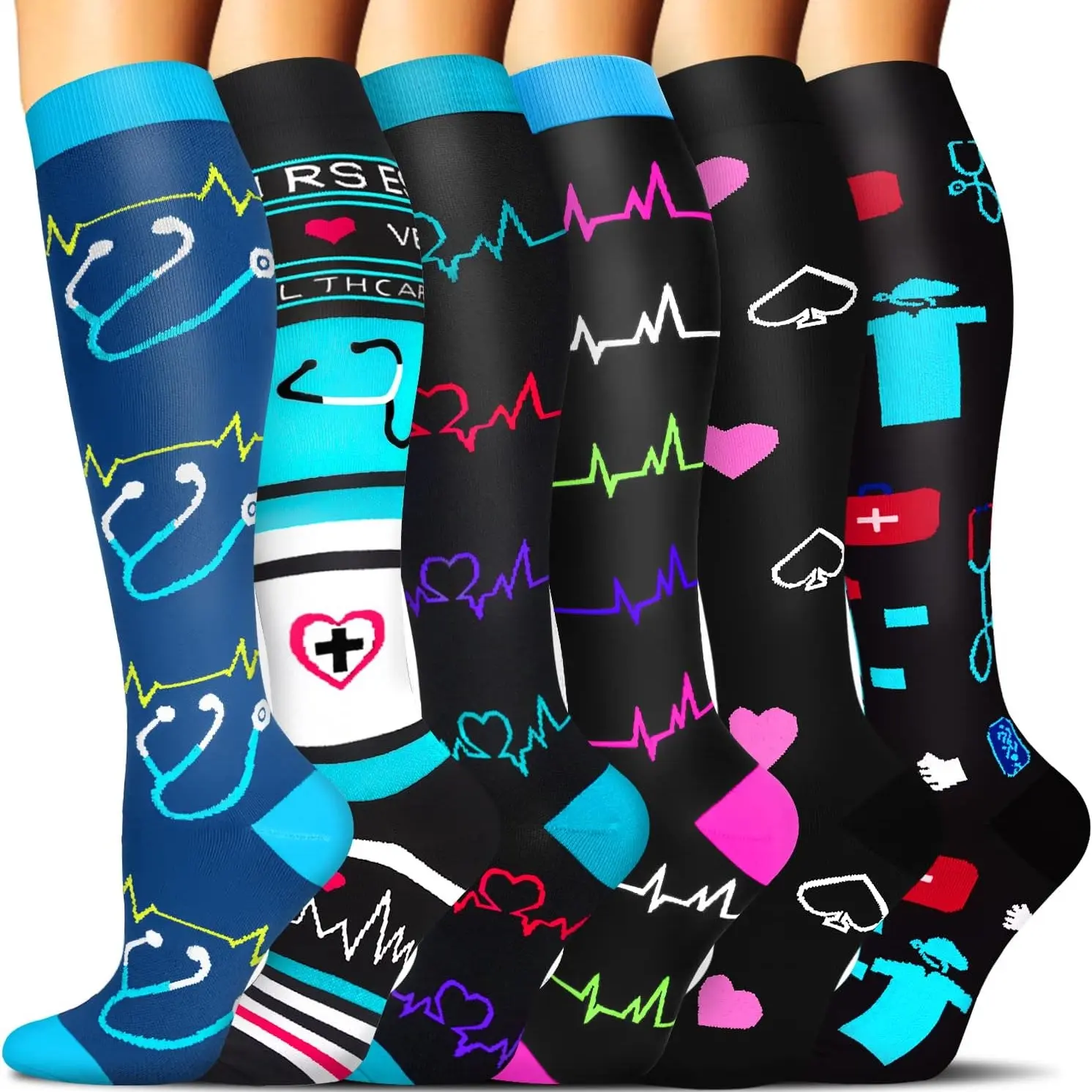 Moisture Wicking Knee High Compression Socks For Men and Women