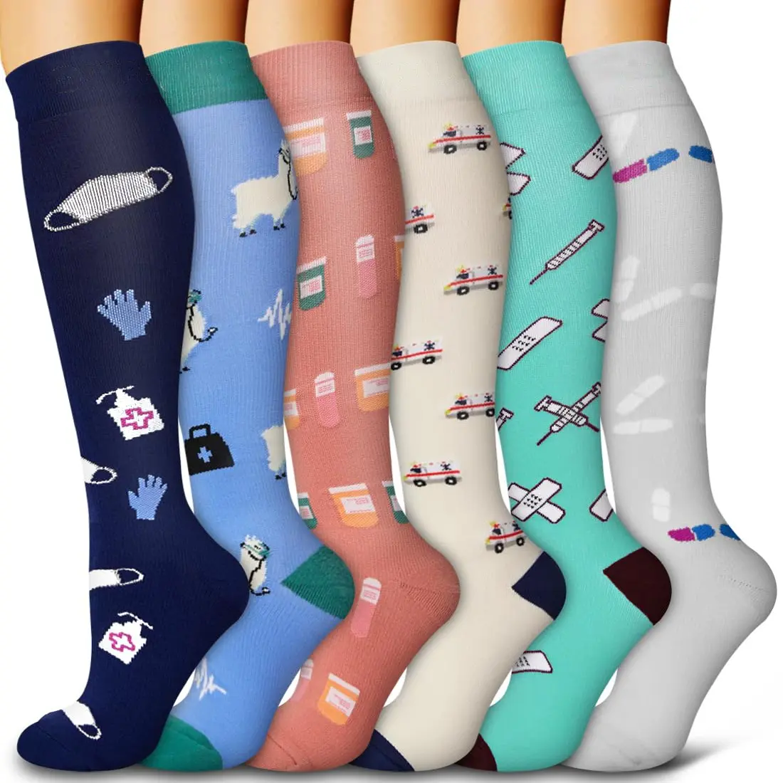 Moisture Wicking Knee High Compression Socks For Men and Women