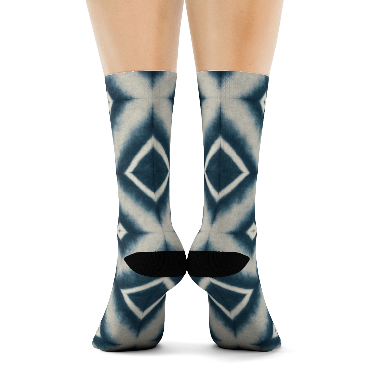 Shibori Diamond Array custom crew socks