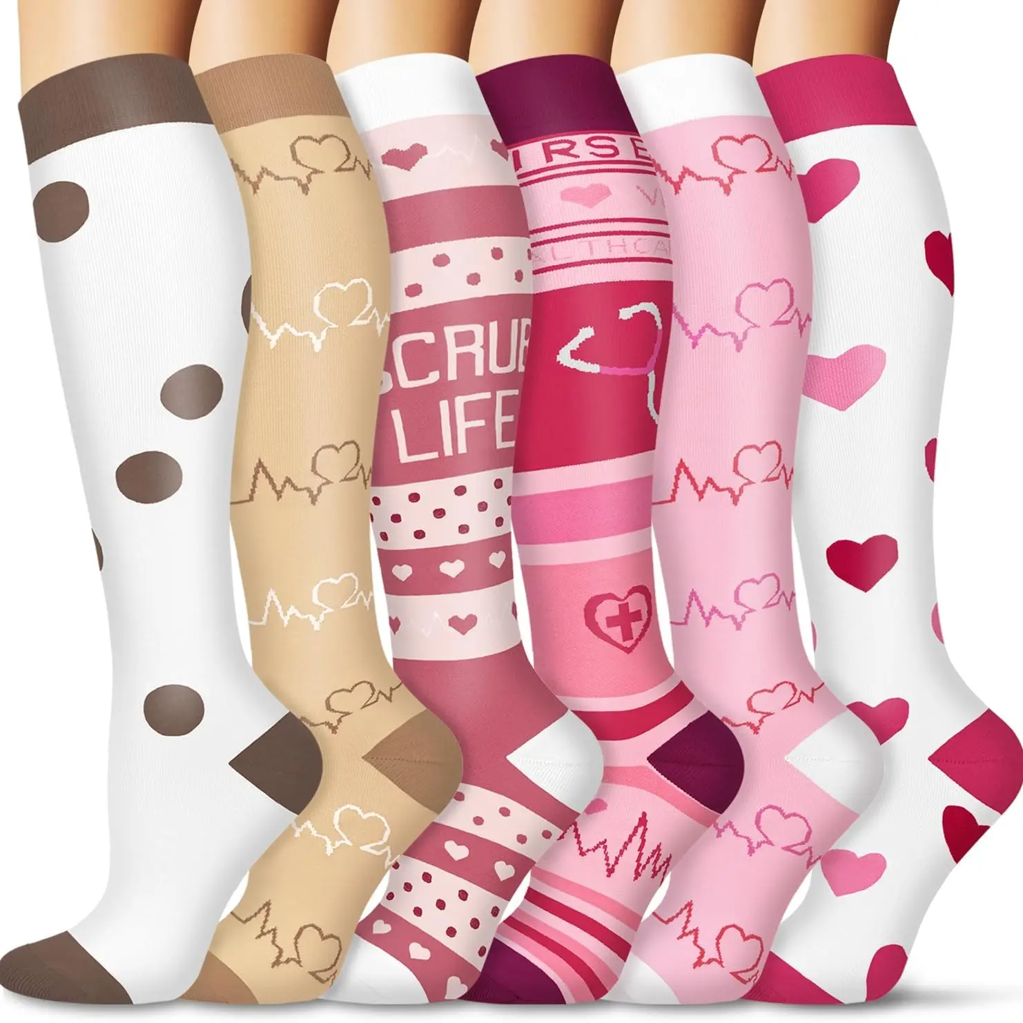 Moisture Wicking Knee High Compression Socks For Men and Women