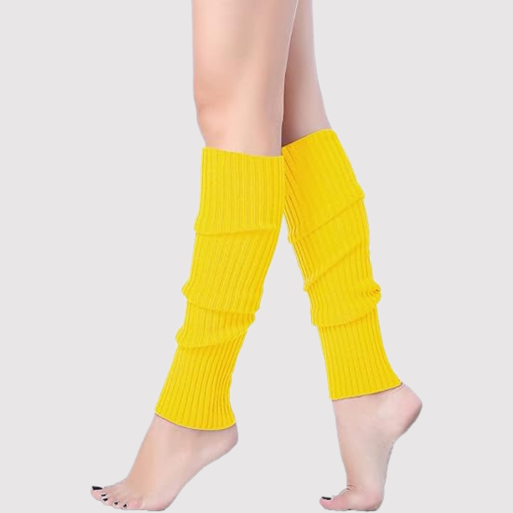 Women Juniors Neon Ribbed Leg Warmers