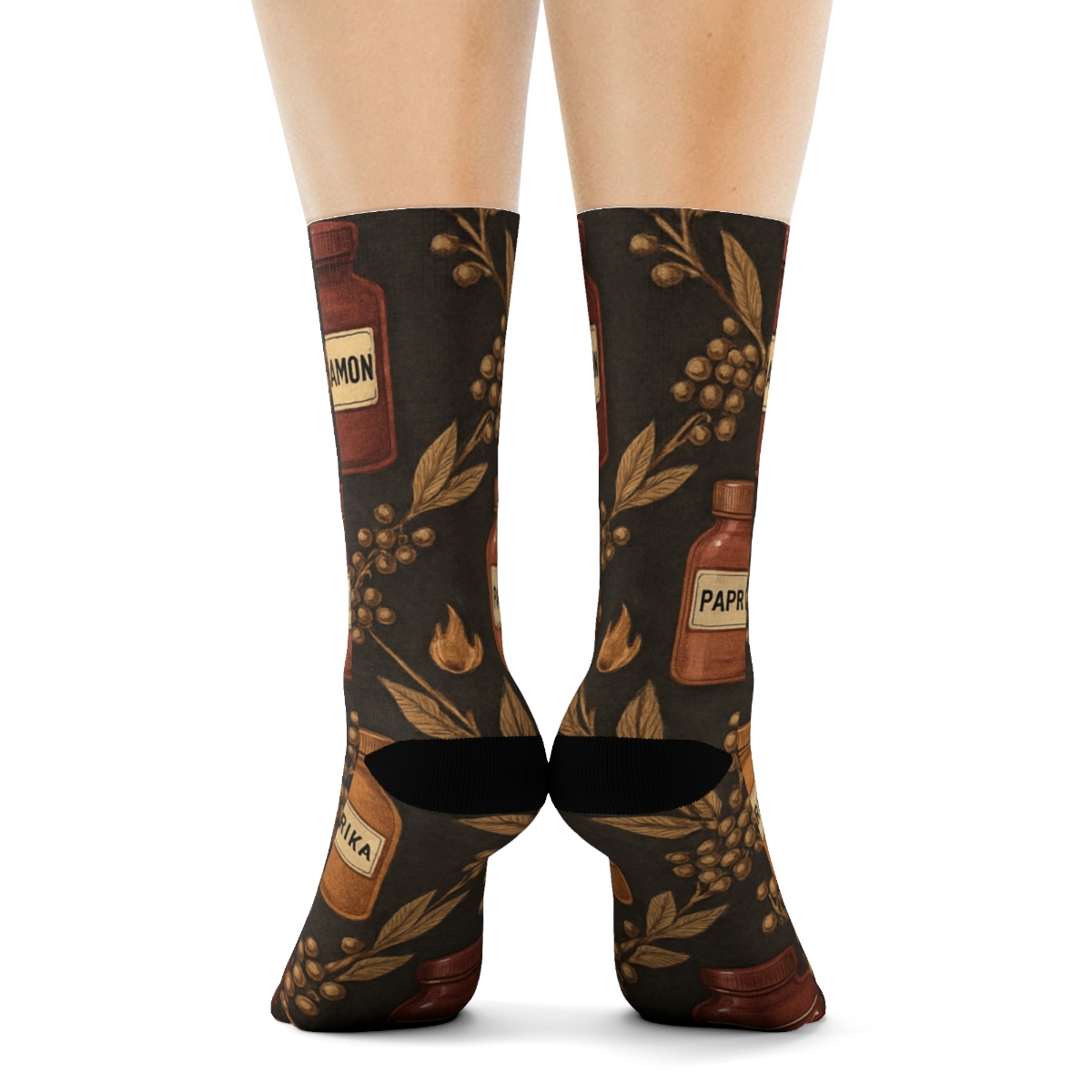 Cook-Crafted Spice Jar Lattice custom crew socks