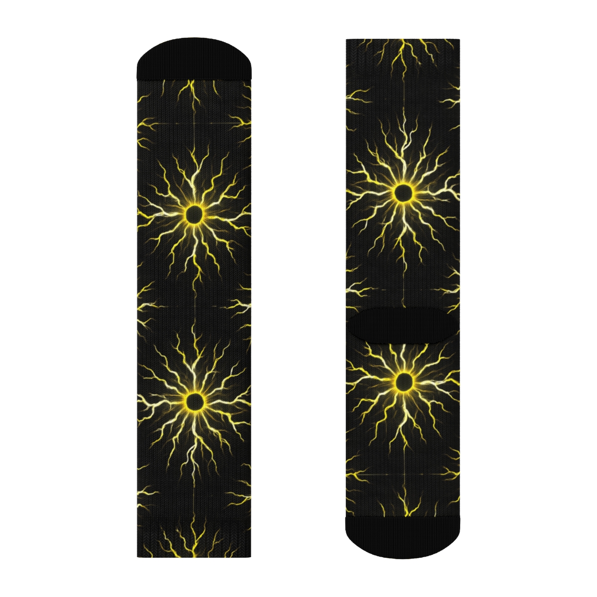 Radial Bolt Burst Tessellation comfortable cotton crew socks