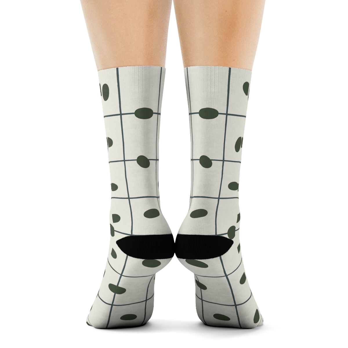 Asteroid Pebble Scatter Grid soft everyday crew socksAsteroid Pebble Scatter Grid Crew Socks - Image 4