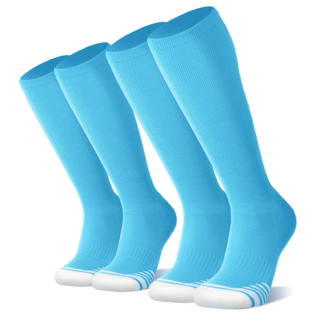 Pack of 2 Baseball Soccer and Softball Over the Calf Knee High Socks for Kids Youth Men and Women