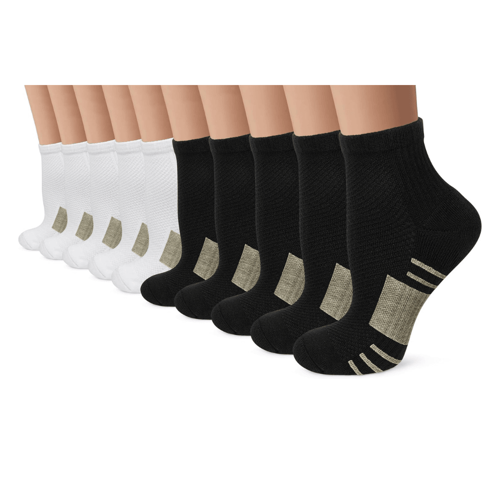 10 Pack Compression Plantar Socks – Arch Support Relief - SOCKZ