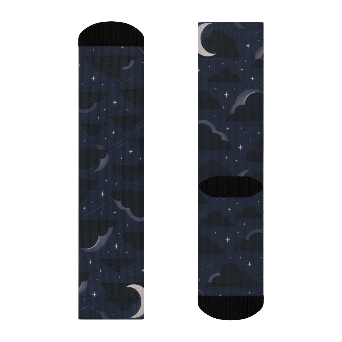 Twilight Grid With Clouds Silhouettes personalized crew socks