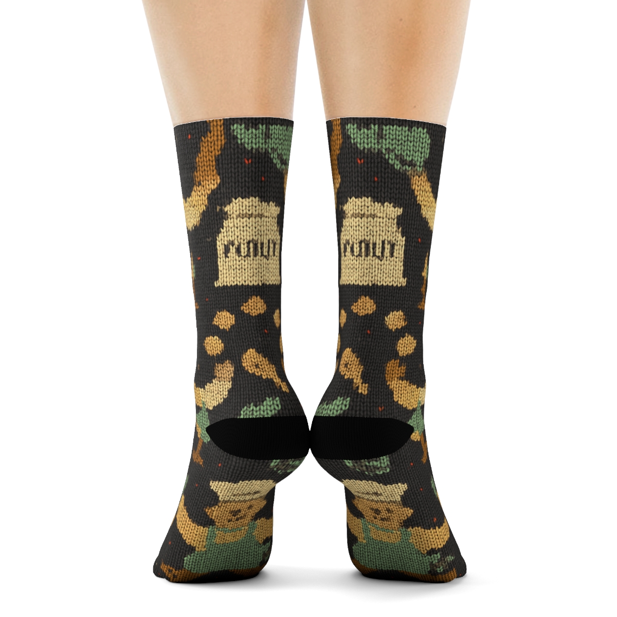 Knitted Baker Dough Juggle Repeat unique graphic crew socks