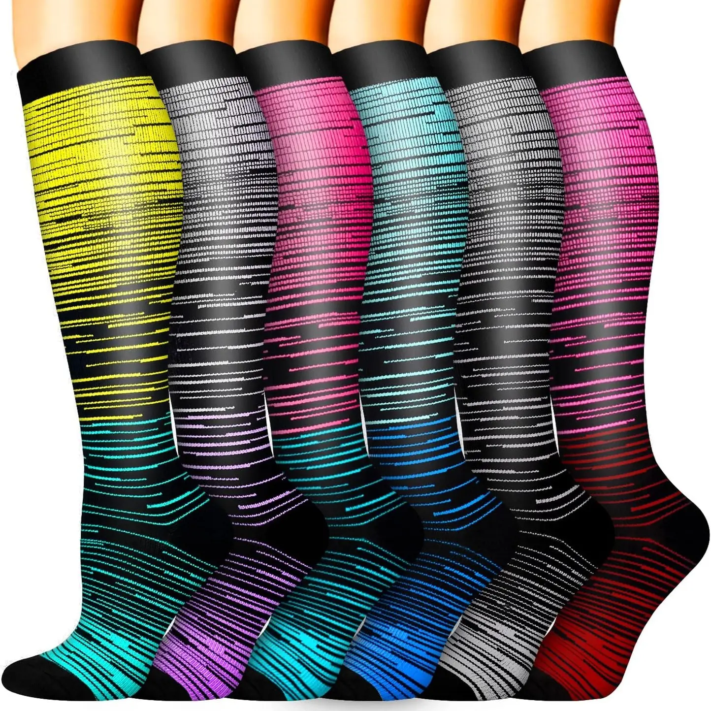 Moisture Wicking Knee High Compression Socks For Men and Women