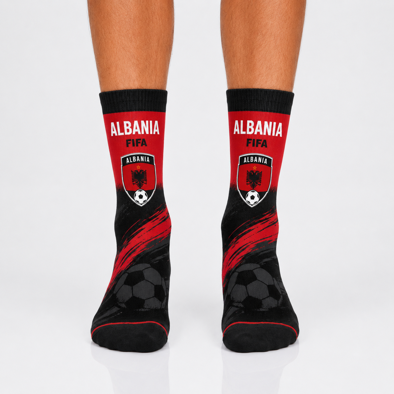 Unisex FIFA 2026 Albania Soccer Fan Sports Themed SocksUnisex FIFA 2026 Albania Soccer Fan Sports Themed Socks - Image 3