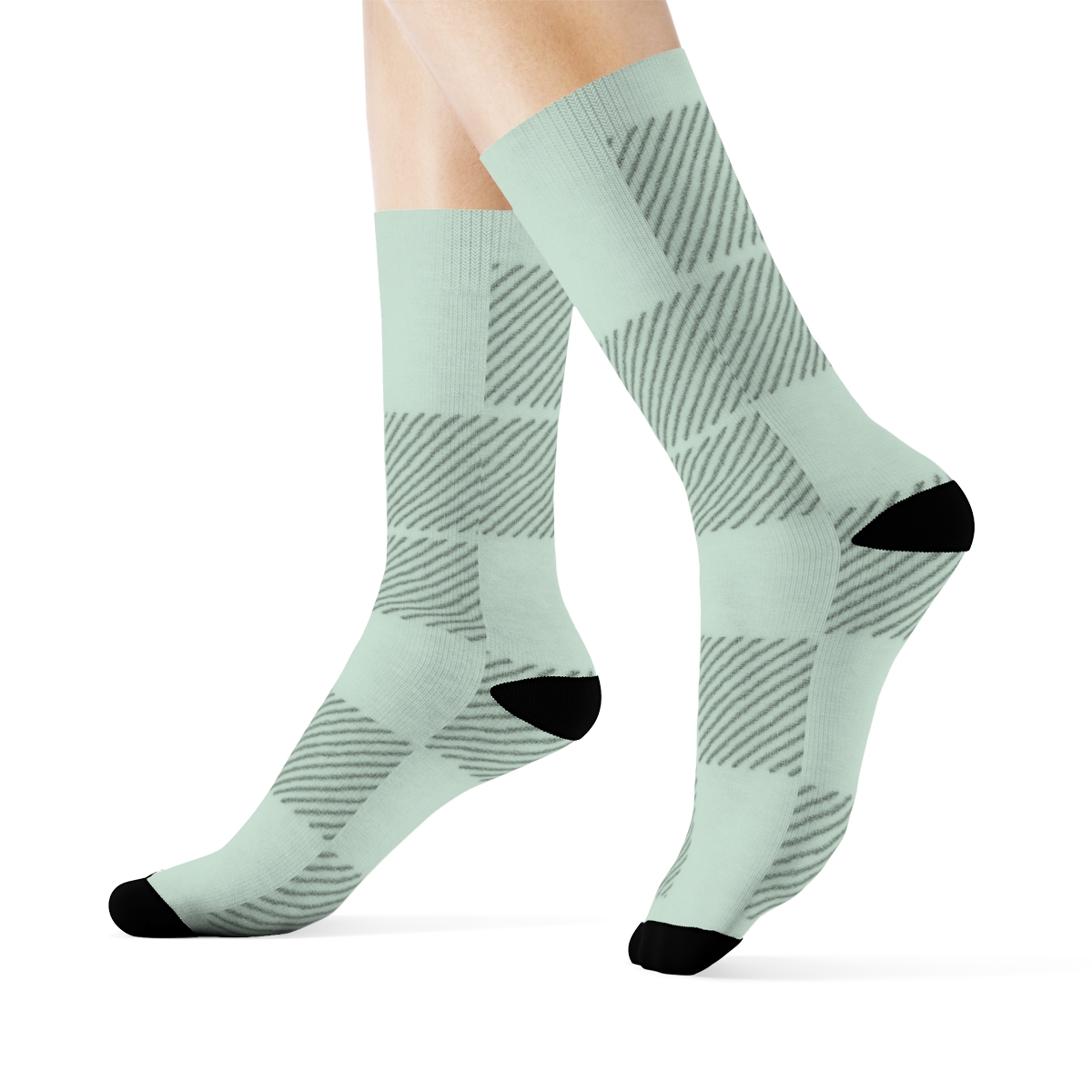 Plain Hatch Study personalized crew socks