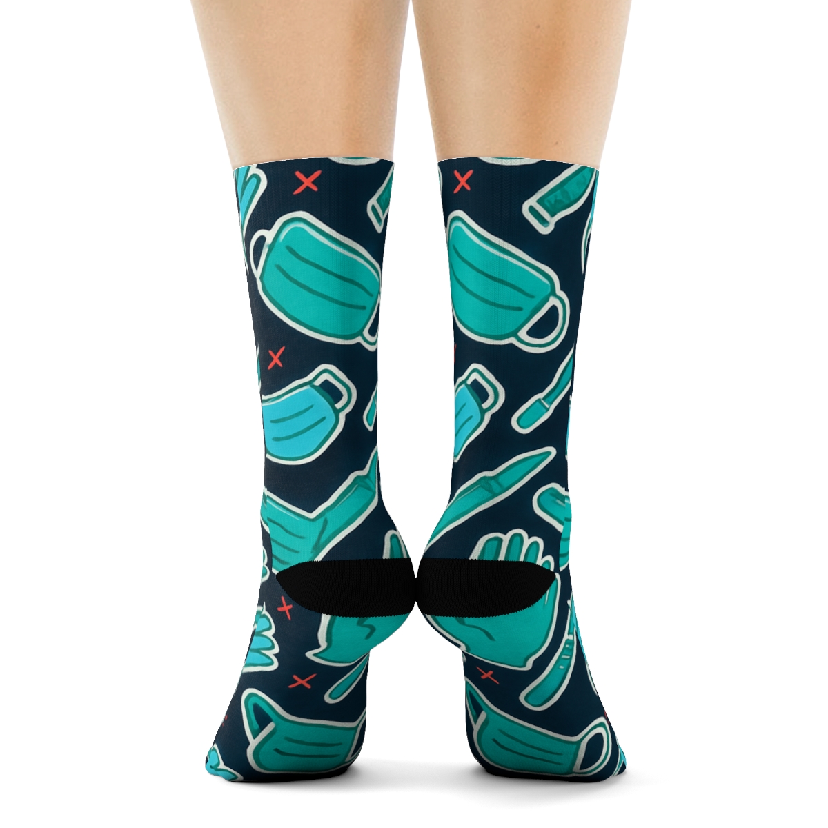 Scalpel Chevron In Surgeon Rhythm unique graphic crew socks