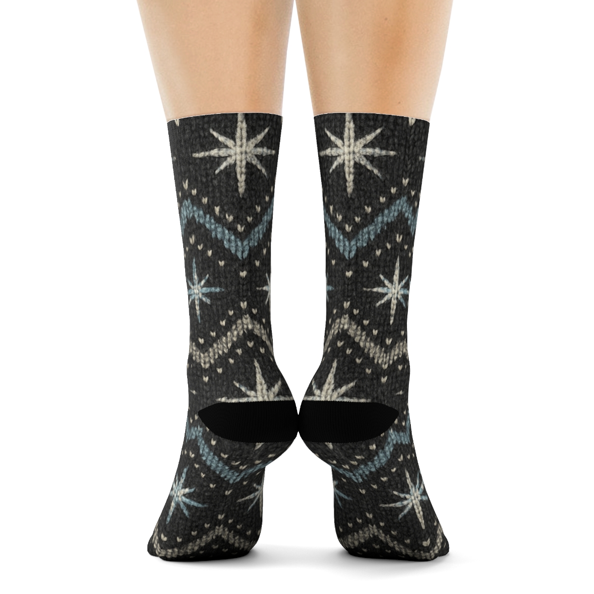 Bethlehem Starburst Chevron comfortable cotton crew socks
