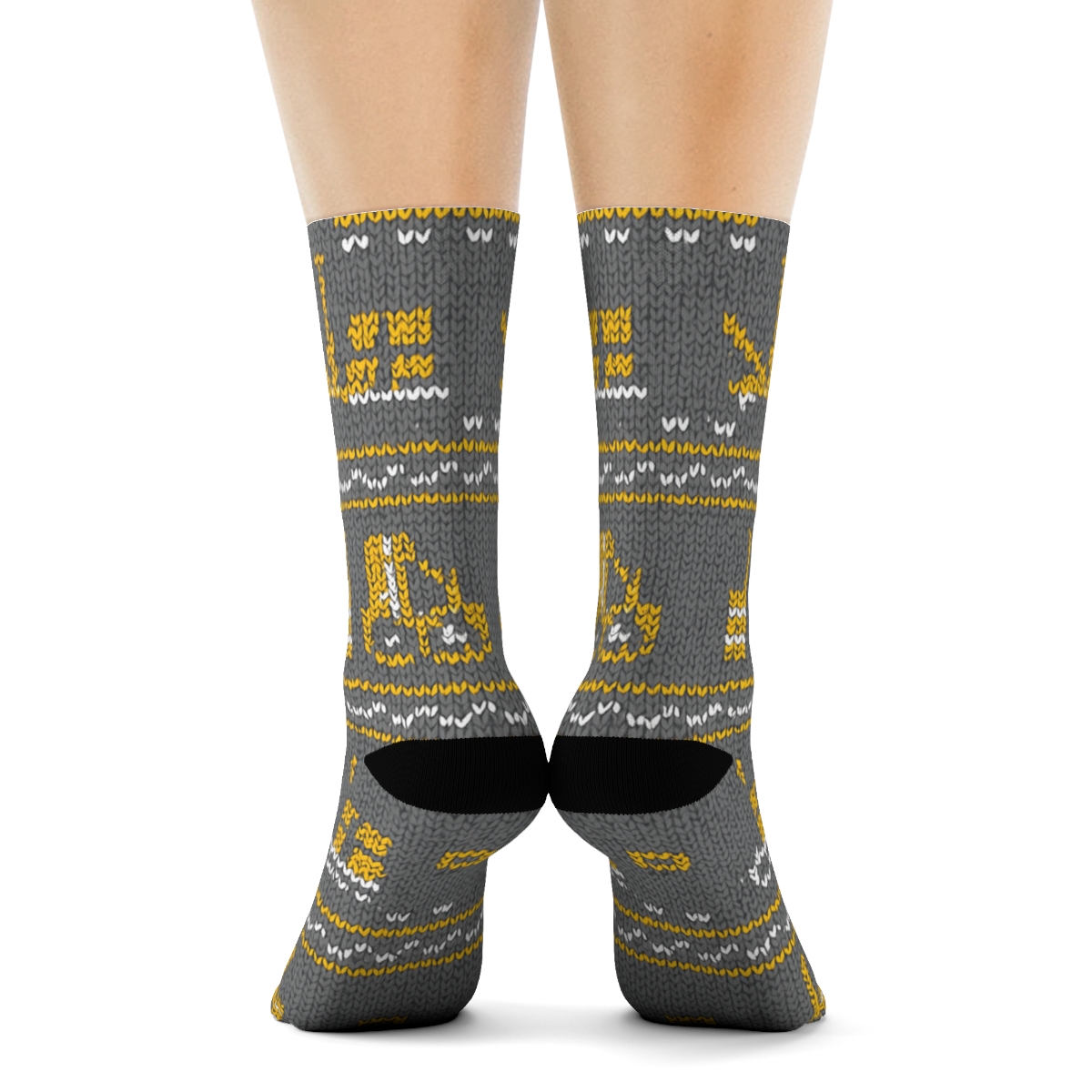 Warehouse Worker Forklift Fair Isle Tiling personalized crew socks