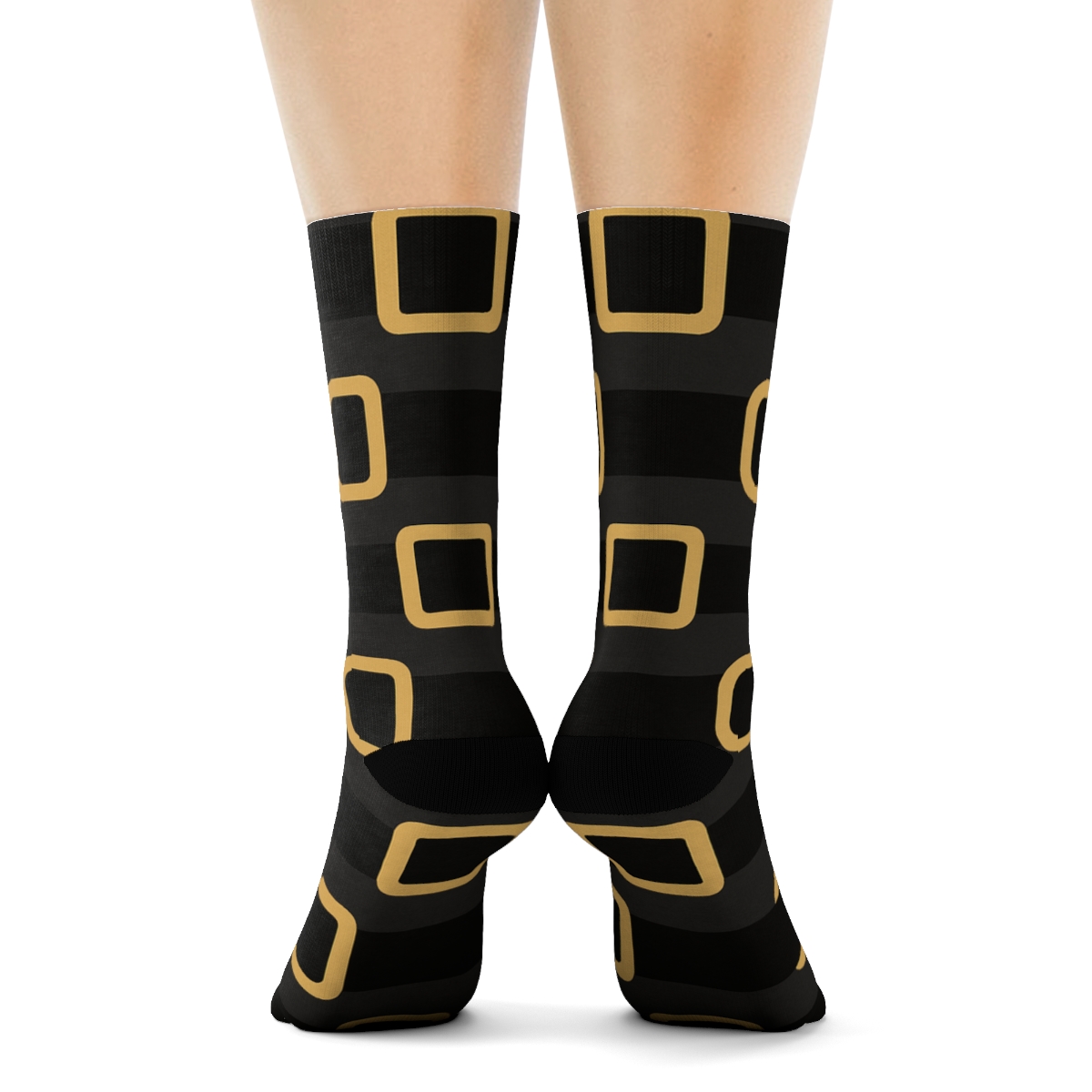 Santa Belt Buckle Progression custom crew socks