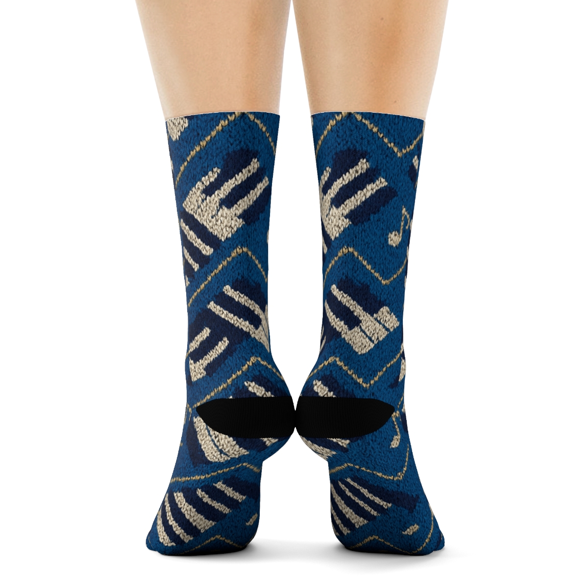Piano Key Chevron For Musician Nights trendy patterned crew socks
