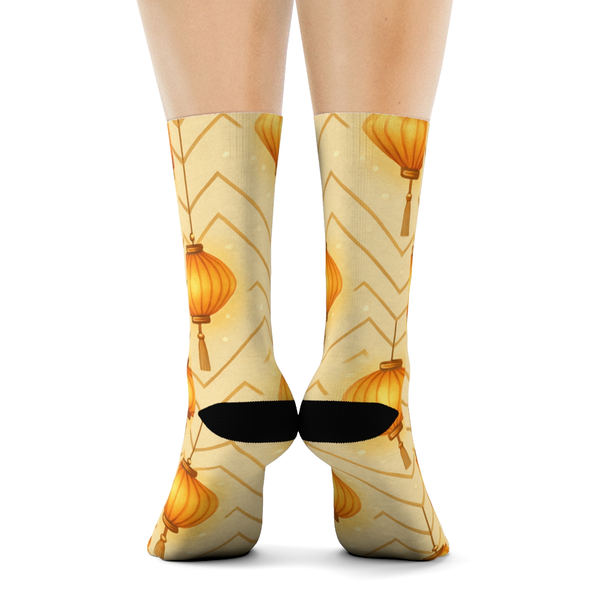 Tassel Chevron With Mini Motifs, Lantern Edition premium sports crew socks