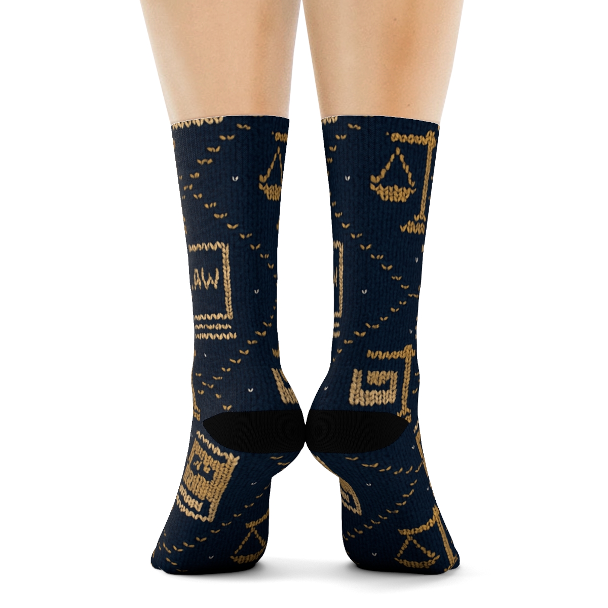 Courtroom Knit Illusion, Lawyer Edition personalized crew socks