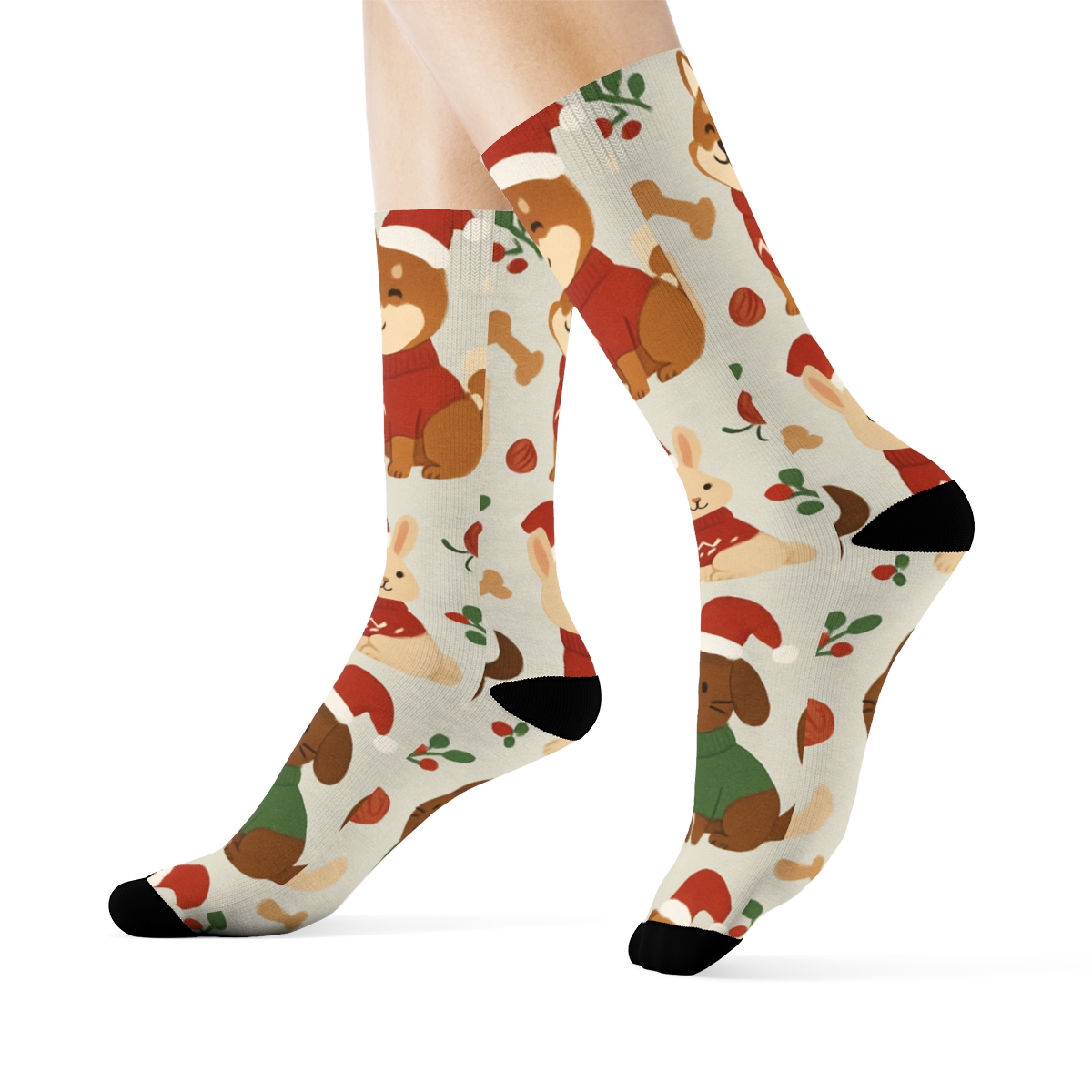 Holiday Pet Parade soft everyday crew socks
