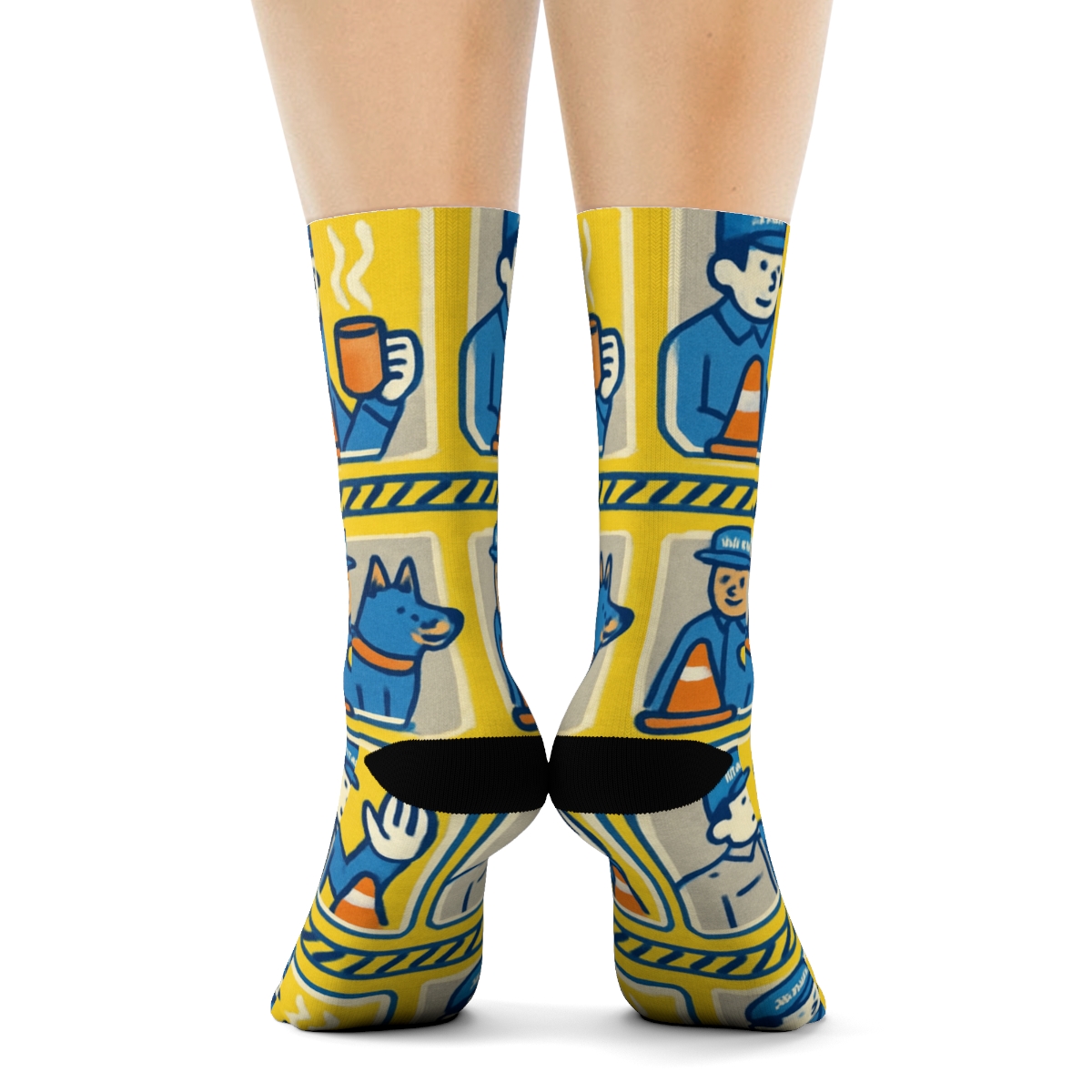 Checkpoint Scenes With Security Guard Rhythm premium sports crew socks