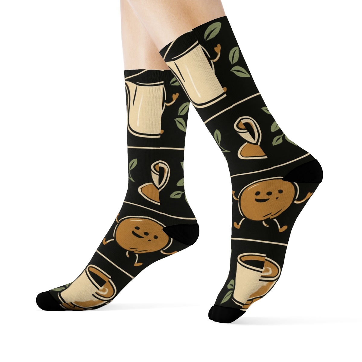 Coffee Tool Parade With Barista Accent premium sports crew socks