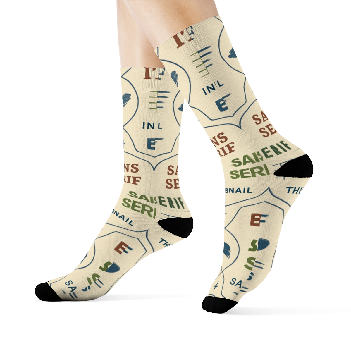 Vintage Layout Study For Graphic Designer custom crew socks