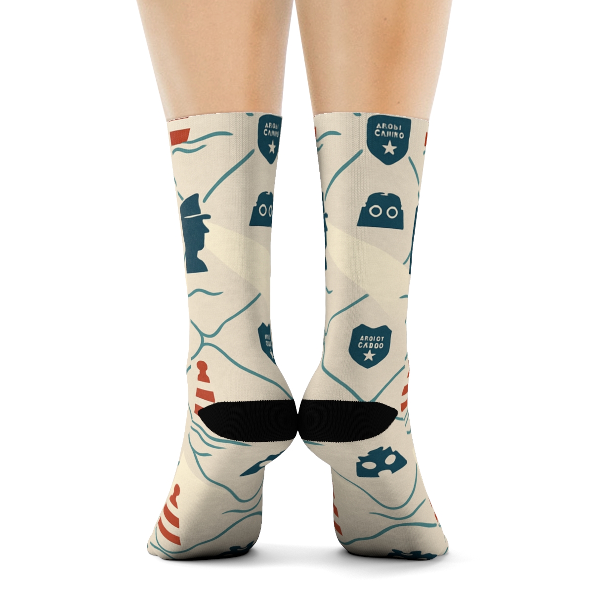 Buoy Lattice With Coast Guard Officer Spotlights premium sports crew socks