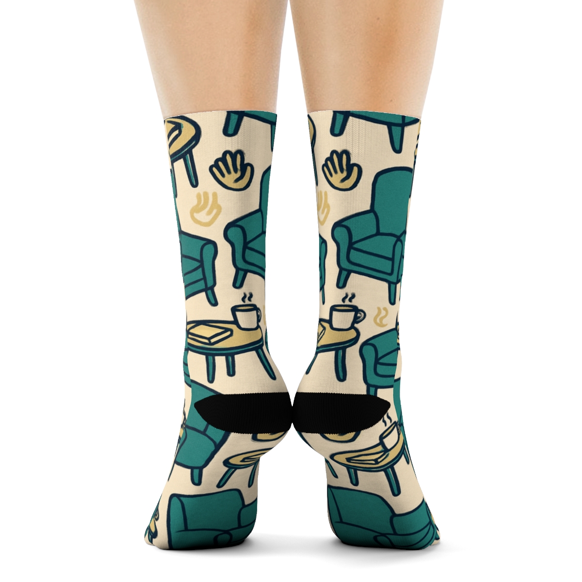 Counselor Therapy Chair Tessellation In Teal premium sports crew socks