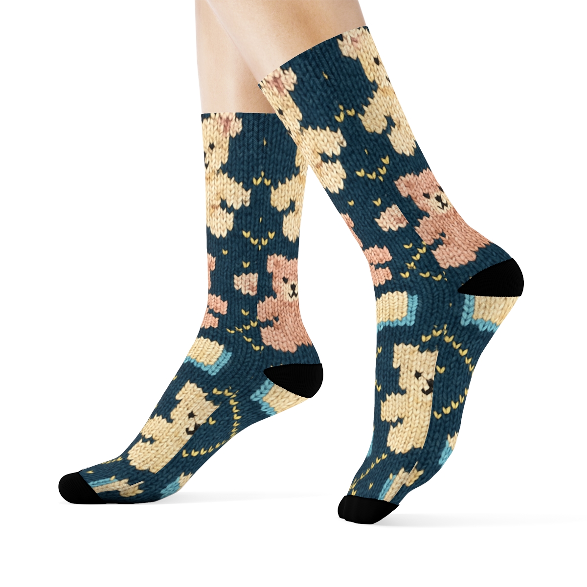 Knitted Star Nursery Childcare Worker Pattern trendy patterned crew socks