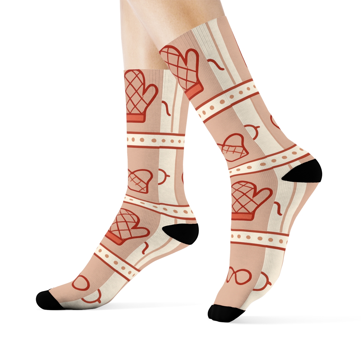 Apron Pocket Tiles With Mrs. Claus Cozy Cocoa premium sports crew socks