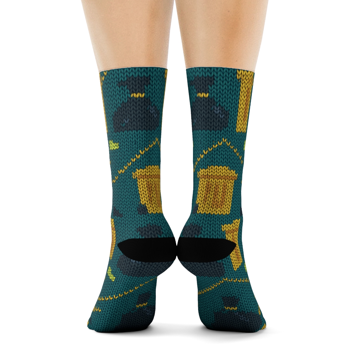 Garbage Collector Knit Illusion Chevron Streets custom crew socks