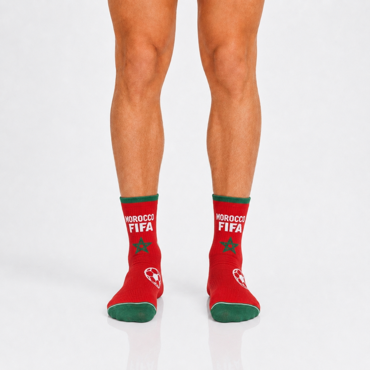 Unisex FIFA 2026 Morocco Soccer Fan Sports Themed SocksUnisex FIFA 2026 Morocco Soccer Fan Sports Themed Socks - Image 3