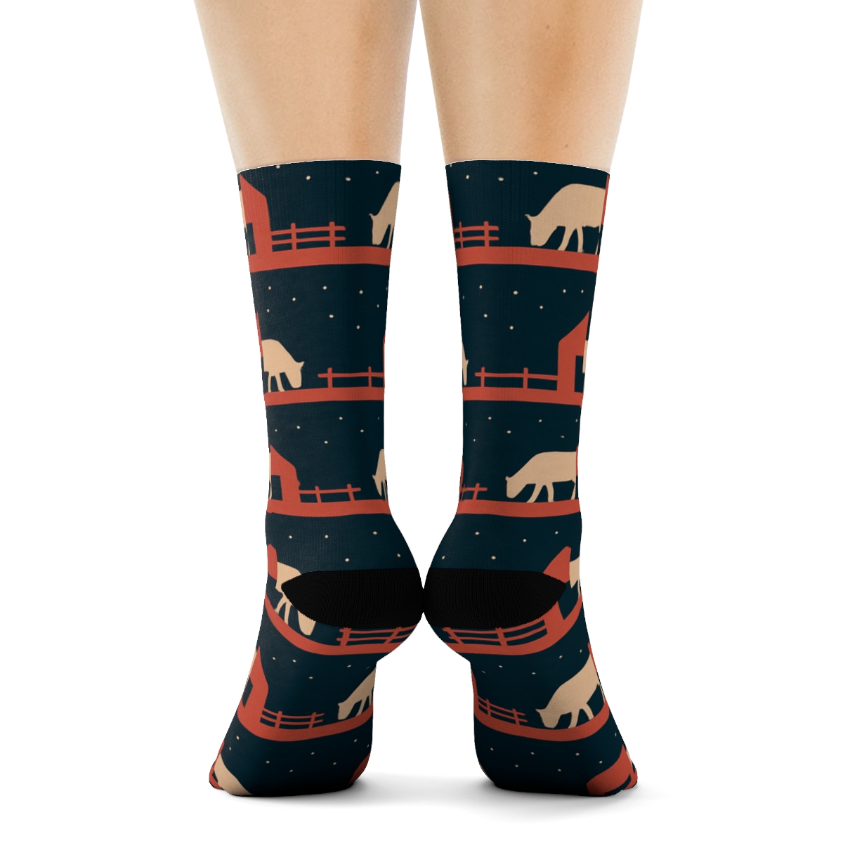 Starlit Pasture Stripe For The Modern Rancher premium sports crew socks