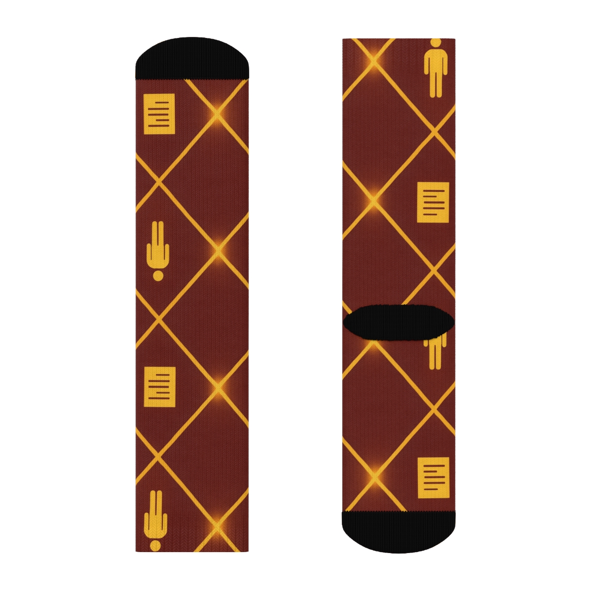 Actor-Theatre Spotlight Lattice unique graphic crew socks